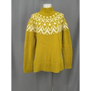 Hobbs London Sweater Womens Medium Fair Isle Pullover Alpaca Wool Knit